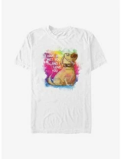 Boxlunch Disney Pixar Up Dug Watercolor Text T-Shirt