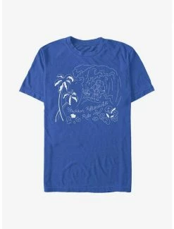 Boxlunch Disney Lilo & Stitch Surf Line Art T-Shirt